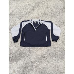 FootJoy Half Zip Golf Pullover Long Sleeve Size L Performance Windbreaker Blue